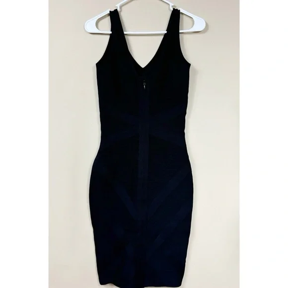 Dress The Population NWOT ‘Bria’ Bodycon Bandage Midi Dress in Black Size XS - Picture 4 of 6